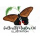 Vintage Butterfly Cluster 016