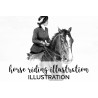 Horse Riding Illustration