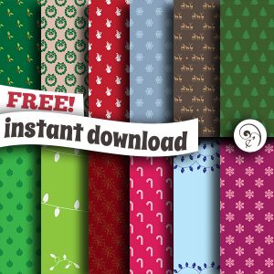 Freebie Christmas Pattern Paper Pack – Enliven Designs